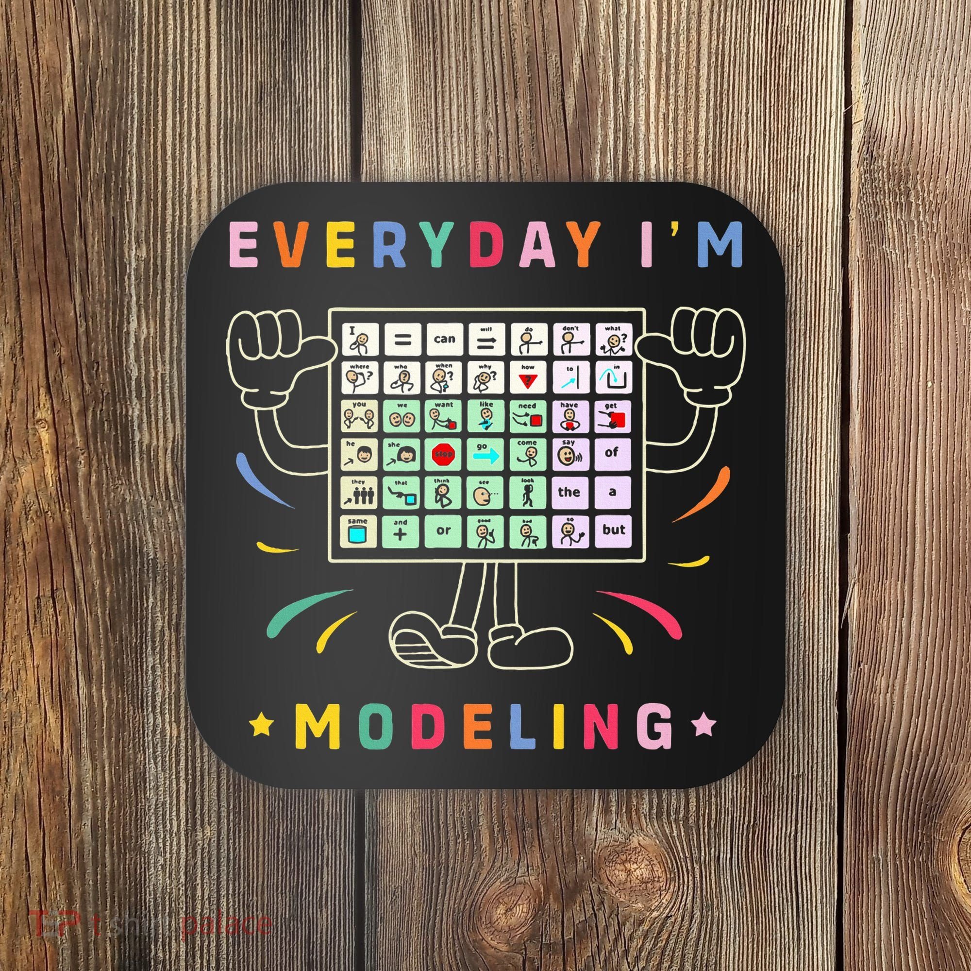 Cute Aac Communication Aac Symbols Everyday IM Modelling Coaster