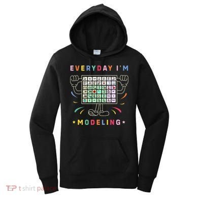Cute Aac Communication Aac Symbols Everyday IM Modelling Women's Hoodie