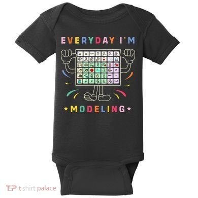 Cute Aac Communication Aac Symbols Everyday IM Modelling Baby Bodysuit