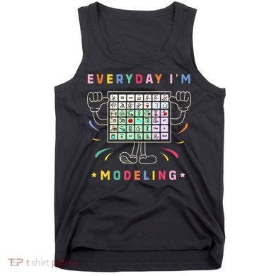 Cute Aac Communication Aac Symbols Everyday IM Modelling Tank Top