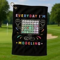 Cute Aac Communication Aac Symbols Everyday IM Modelling Golf Towel thumb 1