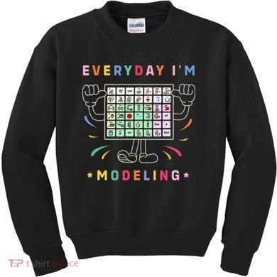 Cute Aac Communication Aac Symbols Everyday IM Modelling Kids Sweatshirt