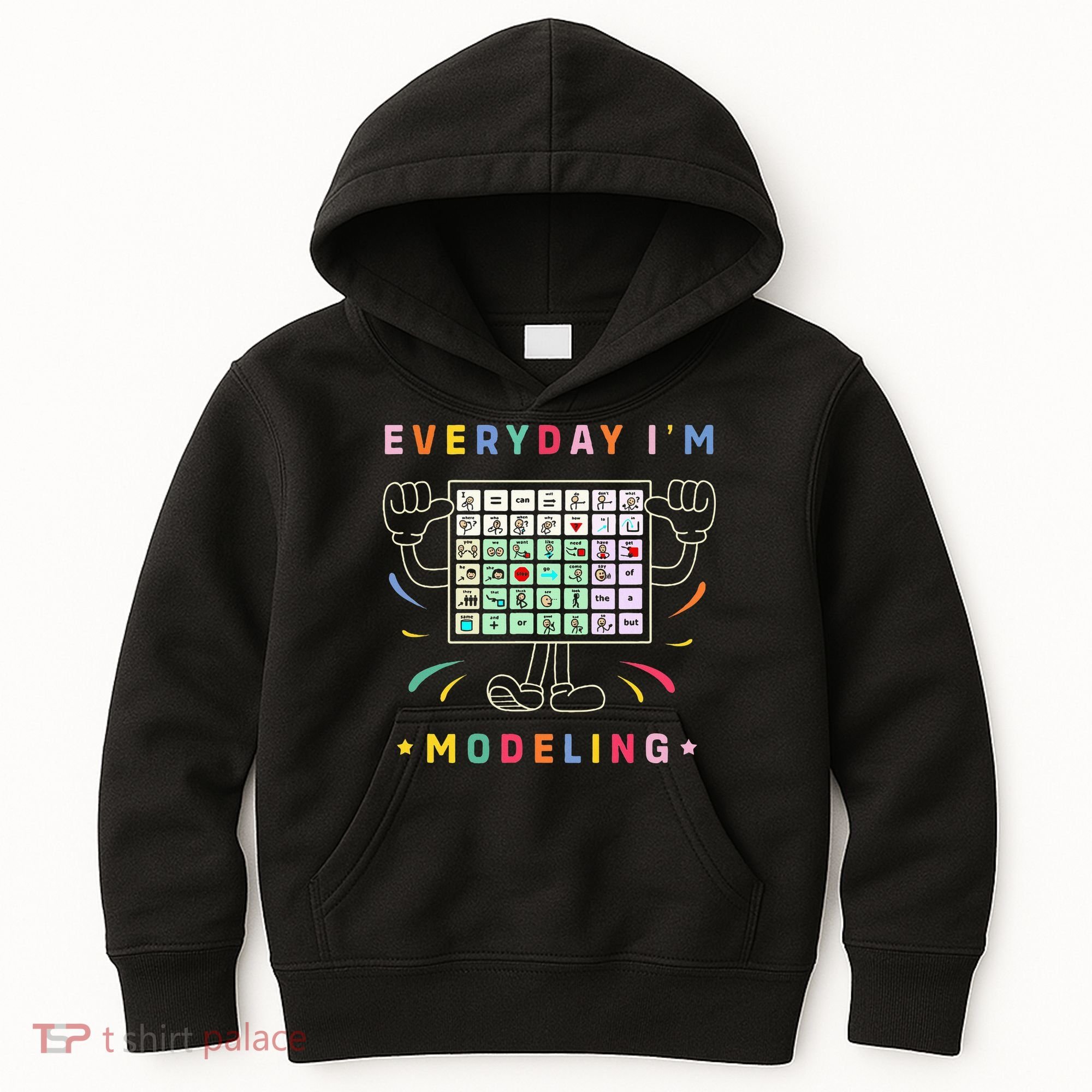 Cute Aac Communication Aac Symbols Everyday IM Modelling Kids Hoodie
