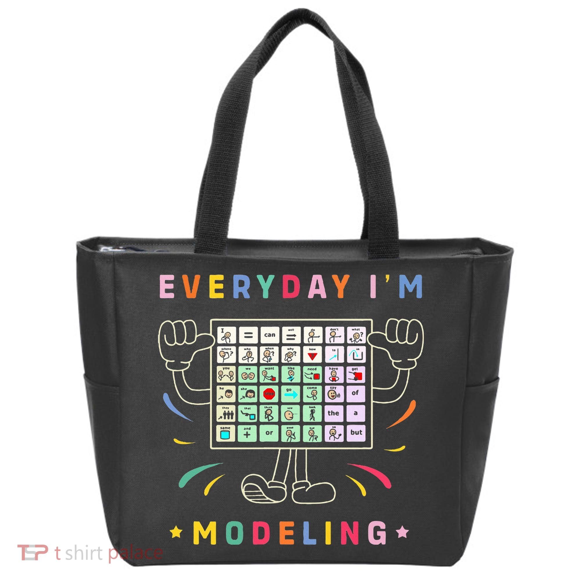 Cute Aac Communication Aac Symbols Everyday IM Modelling Tote Bag