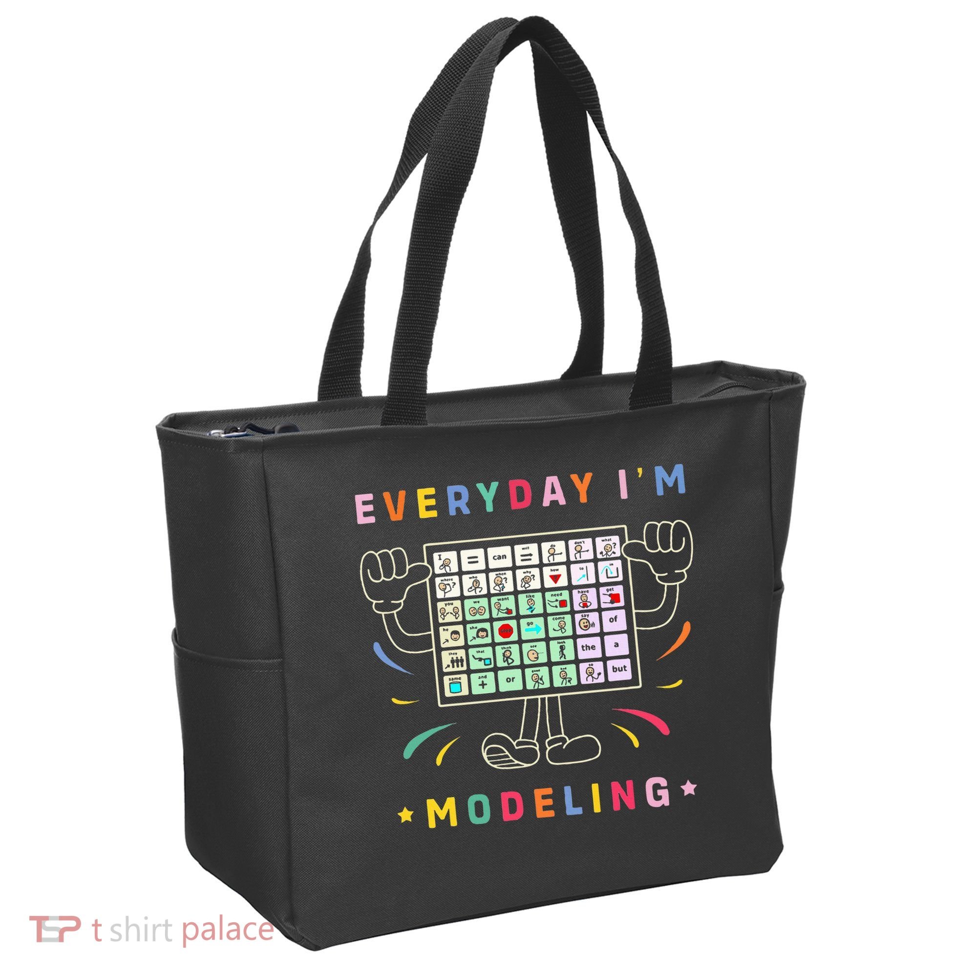 Cute Aac Communication Aac Symbols Everyday IM Modelling Tote Bag