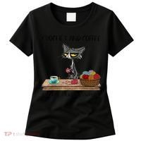 Crochet And Coffee Because Murder Is Wrong Croche Cat Women's T-Shirt thumb 0