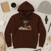 Crochet And Coffee Because Murder Is Wrong Croche Cat Hoodie thumb 3