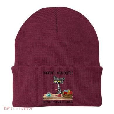 Crochet And Coffee Because Murder Is Wrong Croche Cat Beanie