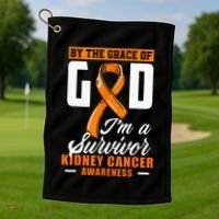Cancer Awareness Chemotherapy Leukemia Cancer Survivor Golf Towel thumb 1