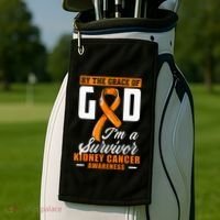 Cancer Awareness Chemotherapy Leukemia Cancer Survivor Golf Towel thumb 2