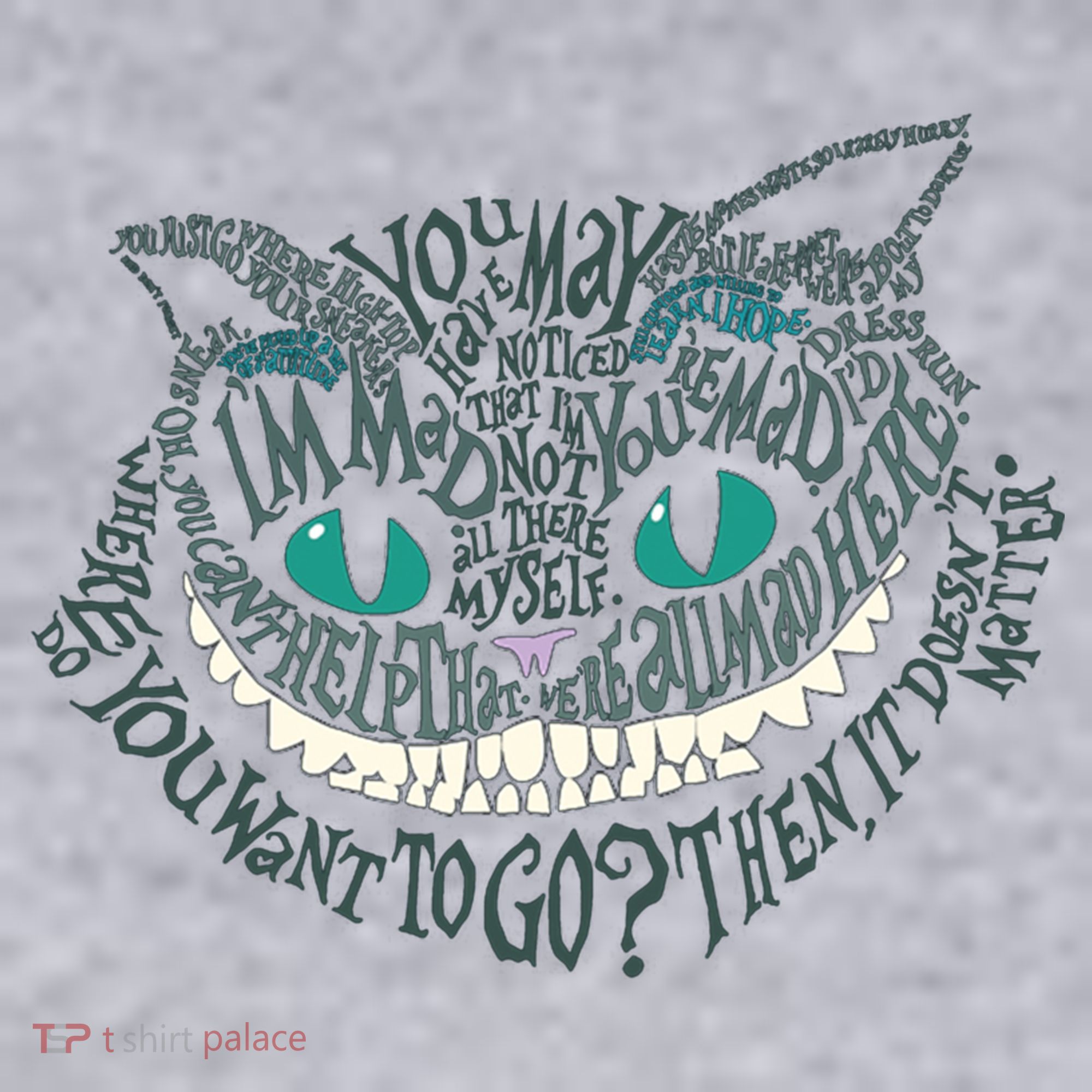 Cheshire Alice Cat We're All Mad Here Wonderland Gift Women's Sweatshirt