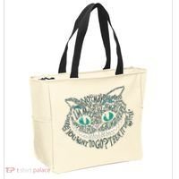 Cheshire Alice Cat We're All Mad Here Wonderland Gift Tote Bag thumb 2