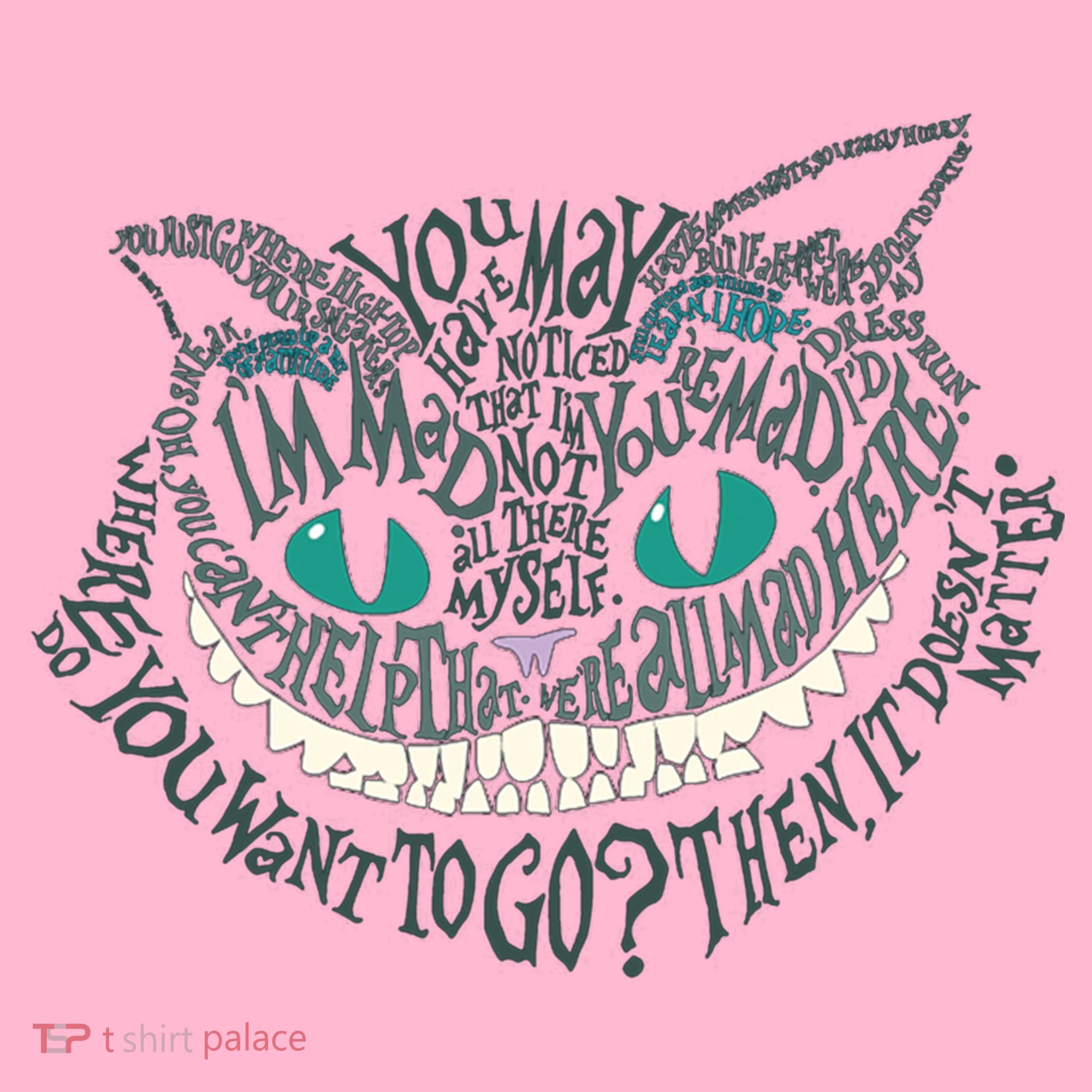Cheshire Alice Cat We're All Mad Here Wonderland Gift Coaster
