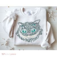 Cheshire Alice Cat We're All Mad Here Wonderland Gift Sweatshirt thumb 2