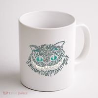 Cheshire Alice Cat We're All Mad Here Wonderland Gift Coffee Mug thumb 1