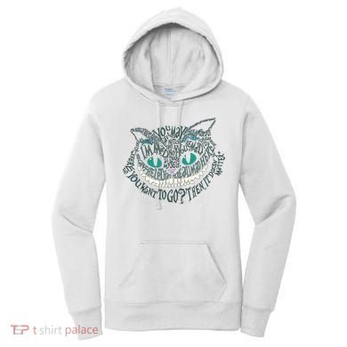 Cheshire Alice Cat We're All Mad Here Wonderland Gift Women's Hoodie