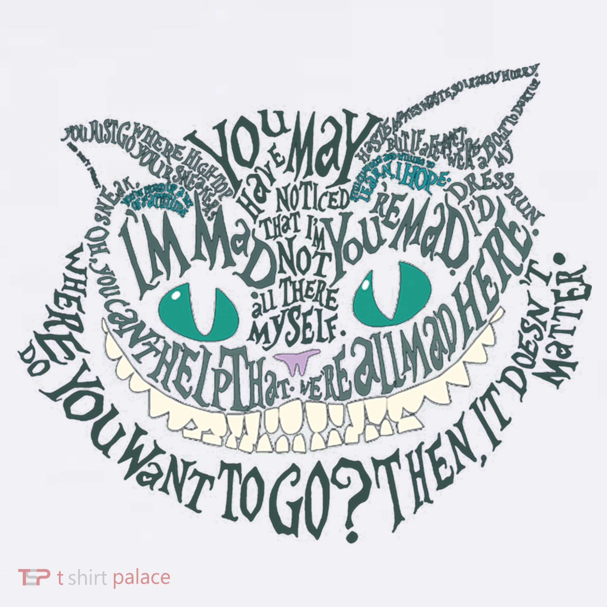 Cheshire Alice Cat We're All Mad Here Wonderland Gift Women's Hoodie