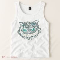 Cheshire Alice Cat We're All Mad Here Wonderland Gift Tank Top thumb 2