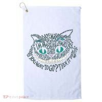 Cheshire Alice Cat We're All Mad Here Wonderland Gift Golf Towel thumb 0