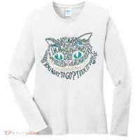 Cheshire Alice Cat We're All Mad Here Wonderland Gift Women's Long Sleeve Shirt thumb 0