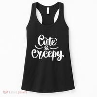 Cute And Creepy Halloween Funny Women's Tank Top thumb 0