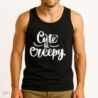 Cute And Creepy Halloween Funny Tank Top thumb 3