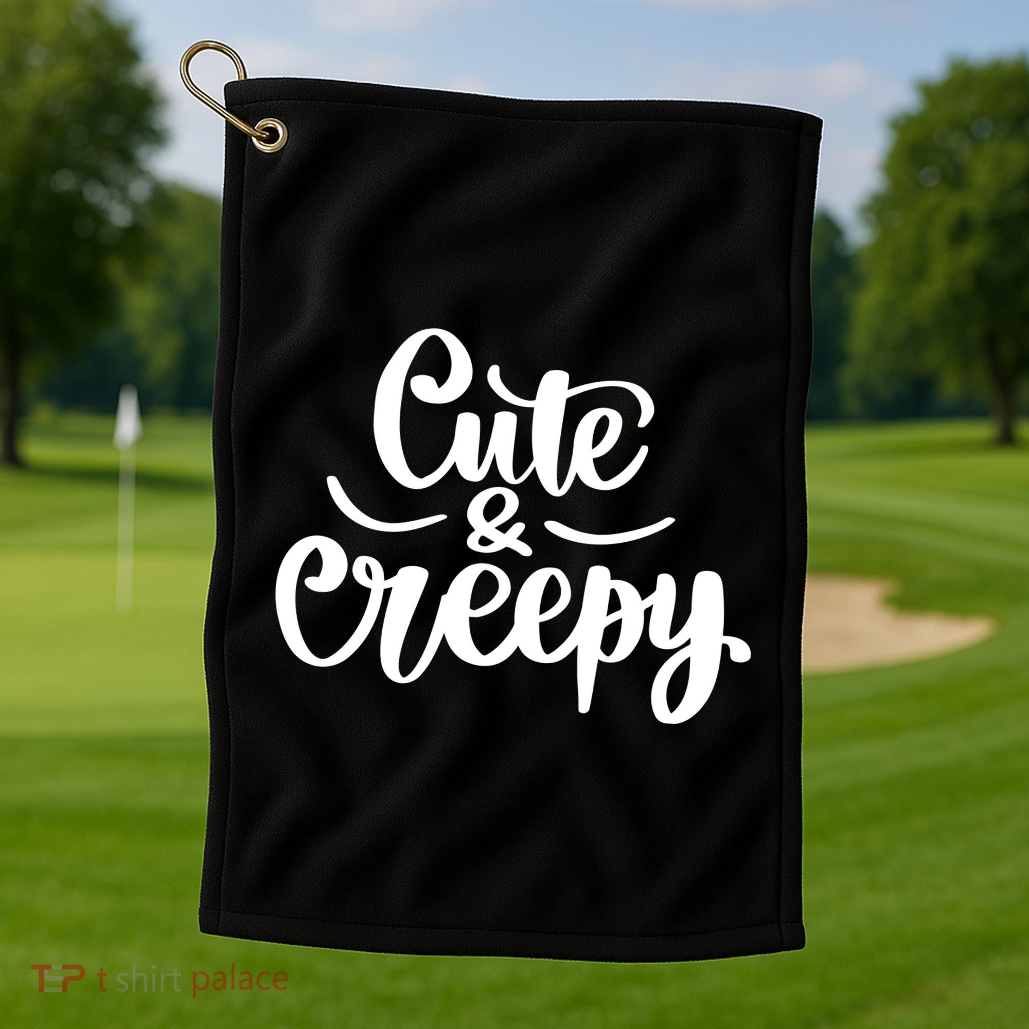 Cute And Creepy Halloween Funny Golf Towel
