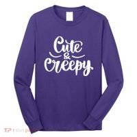 Cute And Creepy Halloween Funny Long Sleeve Shirt thumb 0