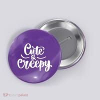 Cute And Creepy Halloween Funny Button thumb 0