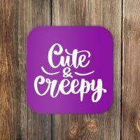 Cute And Creepy Halloween Funny Coaster thumb 0