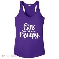 Cute And Creepy Halloween Funny Ladies PosiCharge Competitor Racerback Tank thumb 0