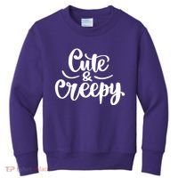 Cute And Creepy Halloween Funny Kids Sweatshirt thumb 0