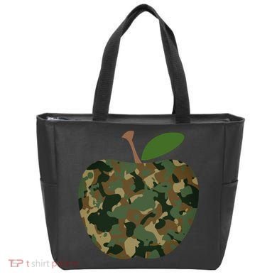 Camouflage Apple Tote Bag
