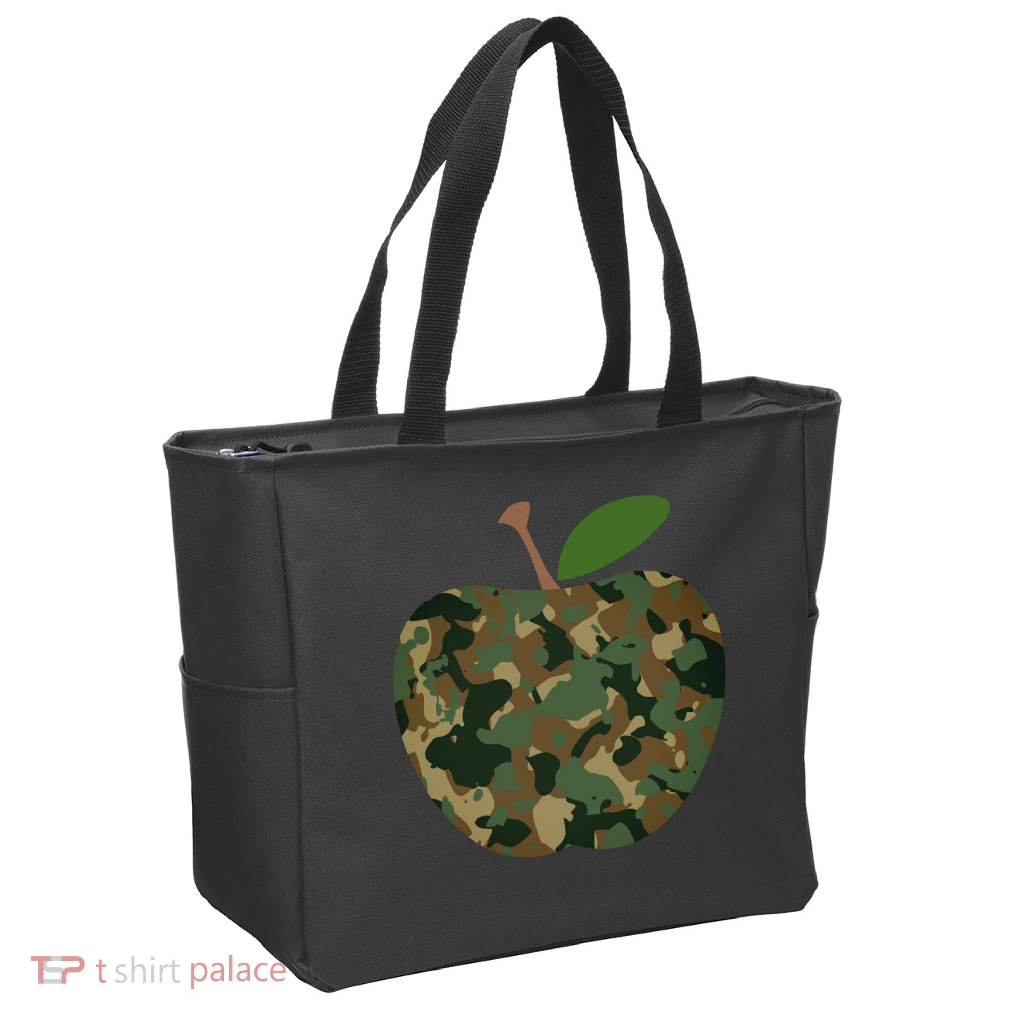 Camouflage Apple Tote Bag