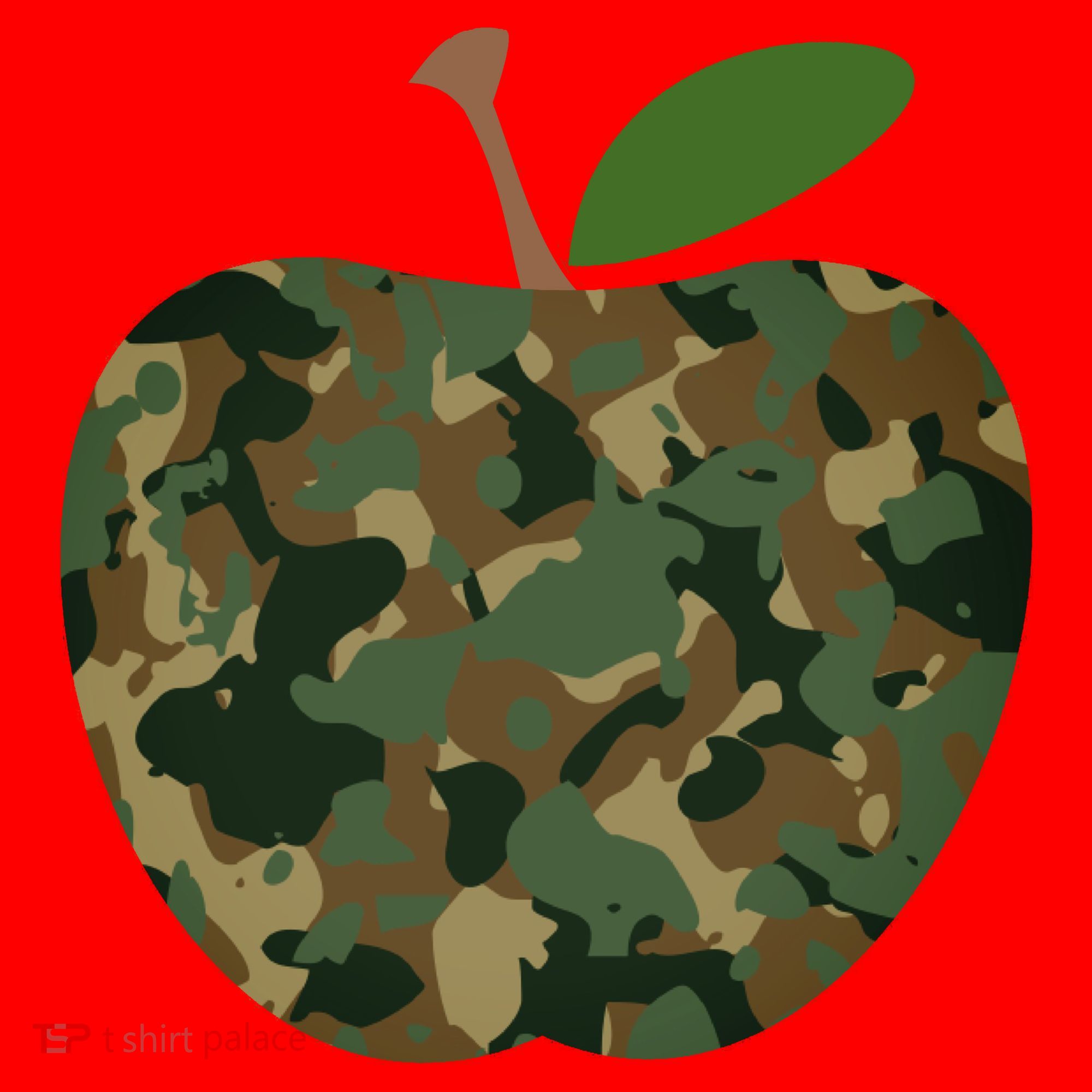 Camouflage Apple Santa Hat