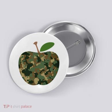 Camouflage Apple Button