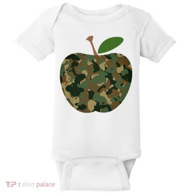 Camouflage Apple Baby Bodysuit