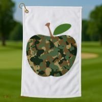 Camouflage Apple Golf Towel thumb 1
