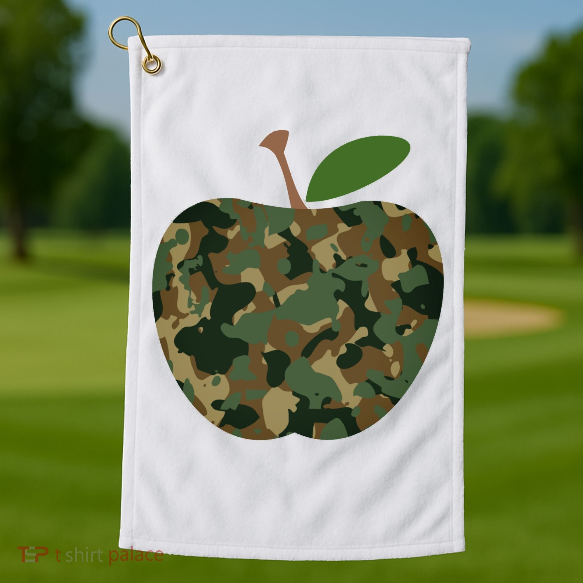 Camouflage Apple Golf Towel