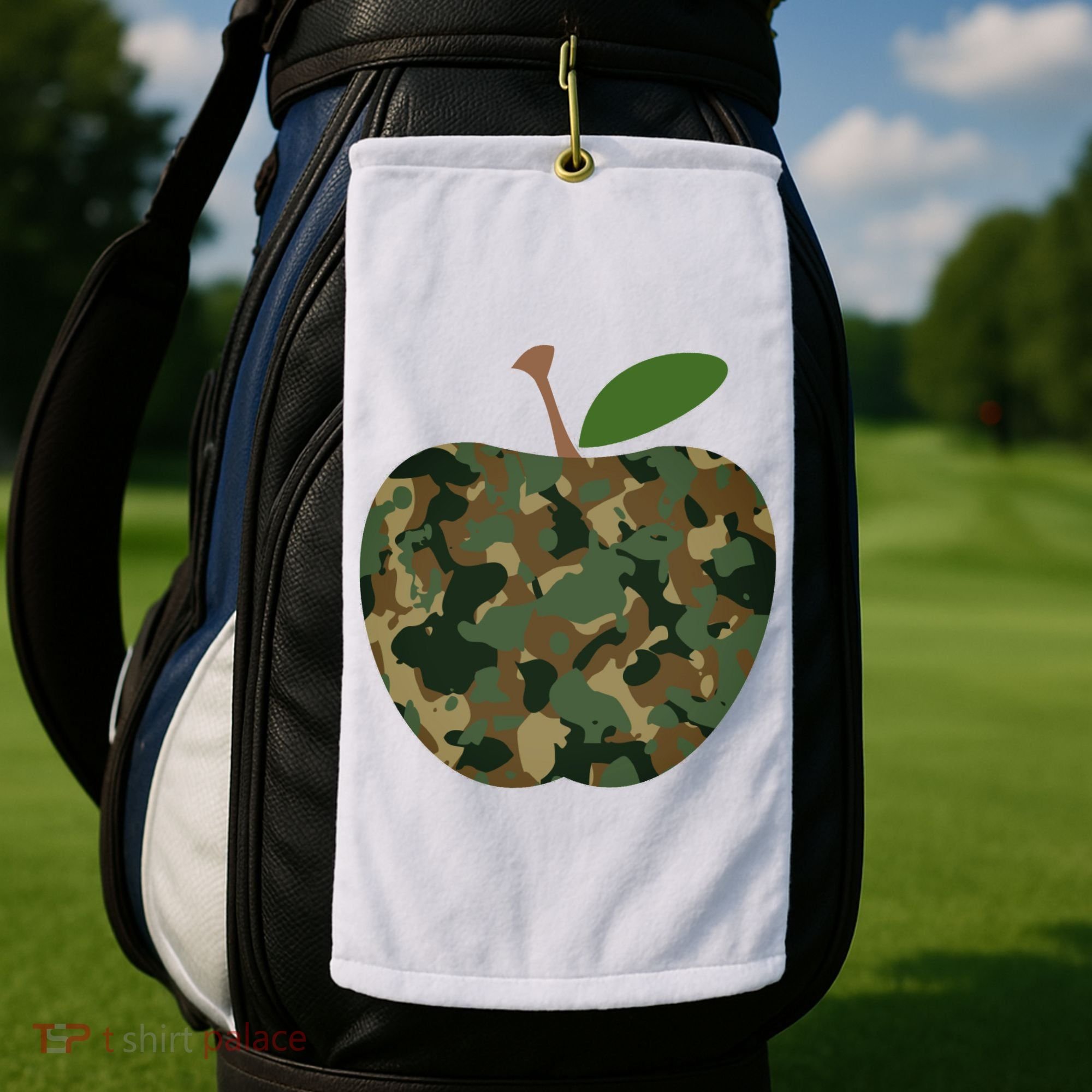 Camouflage Apple Golf Towel