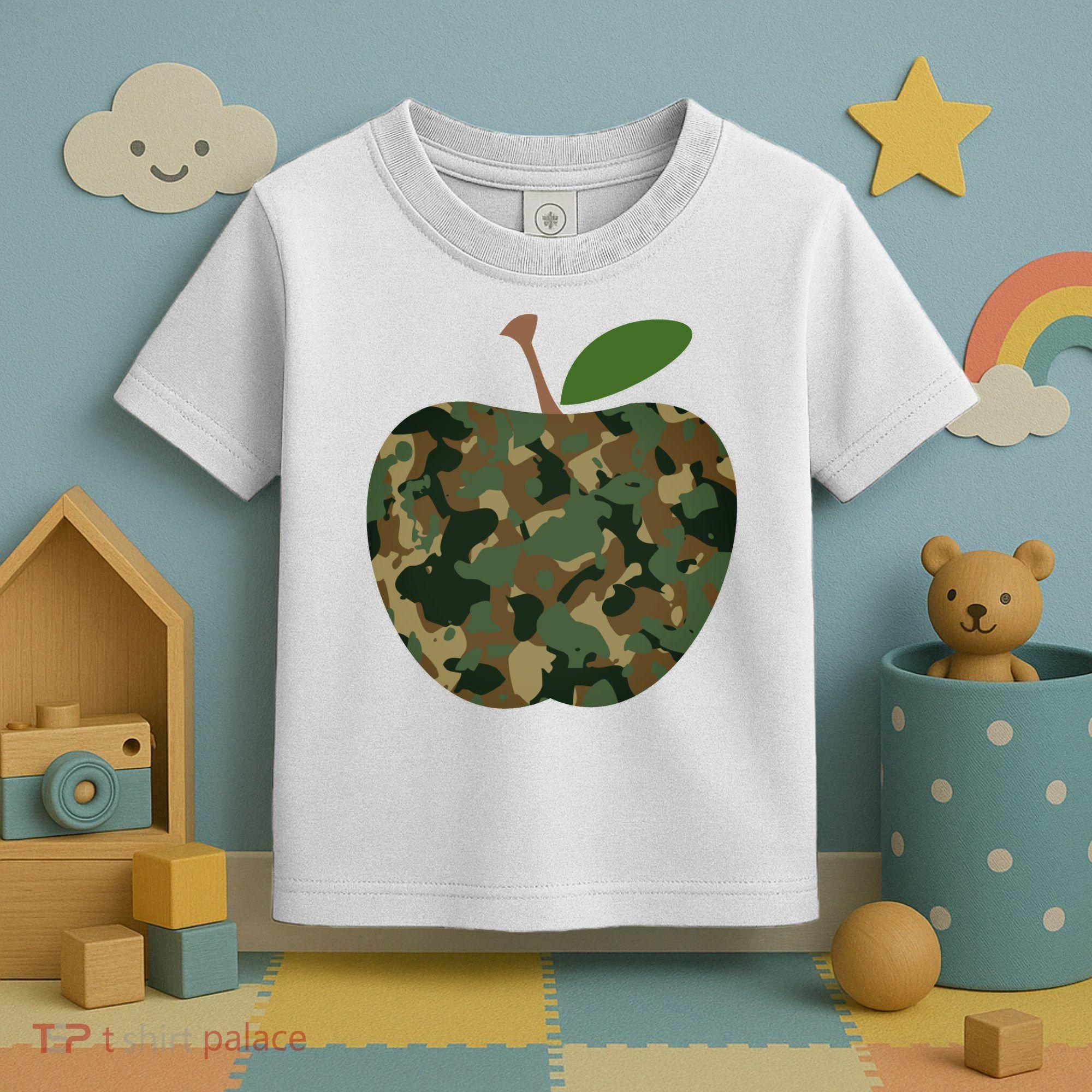 Camouflage Apple Toddler T-Shirt