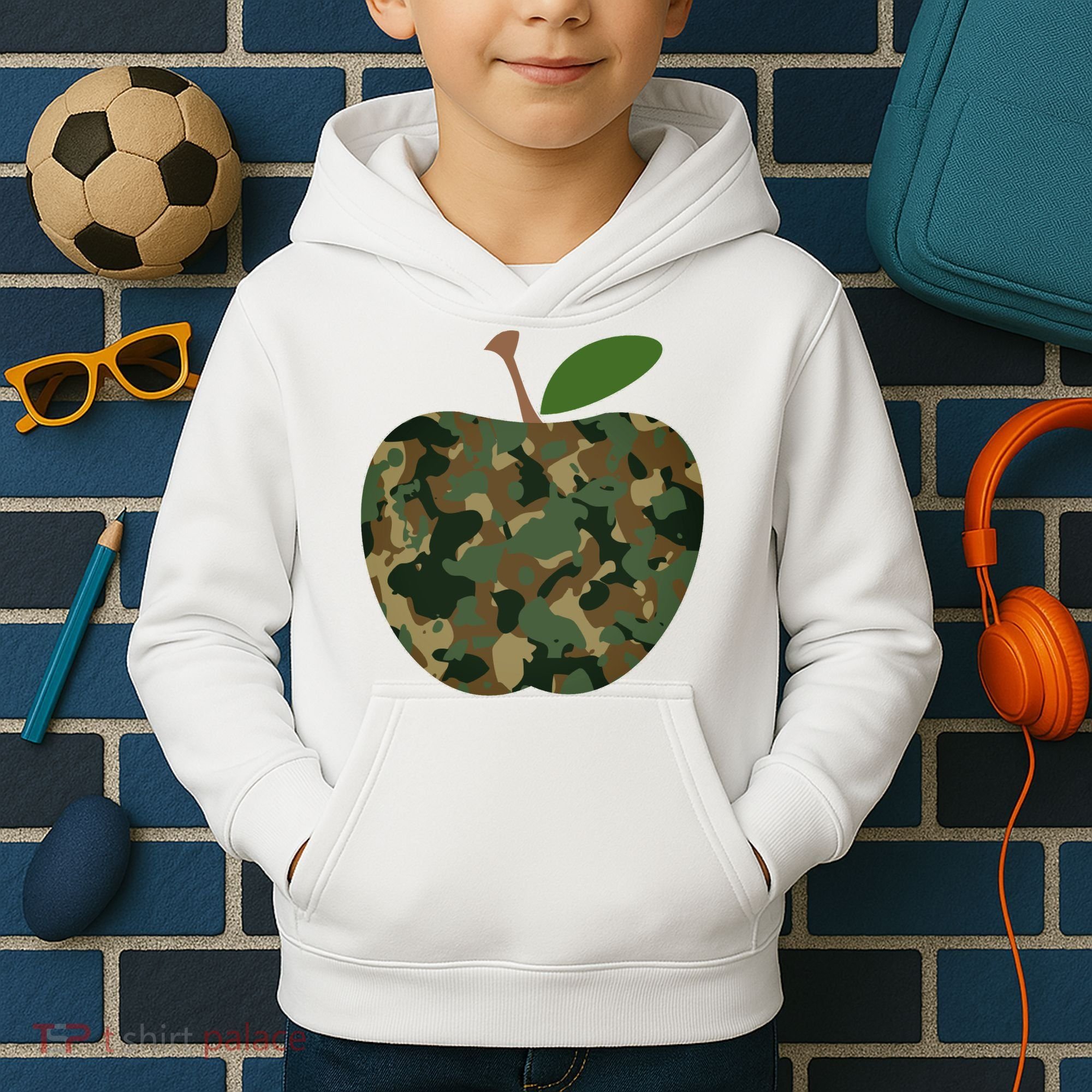 Camouflage Apple Kids Hoodie