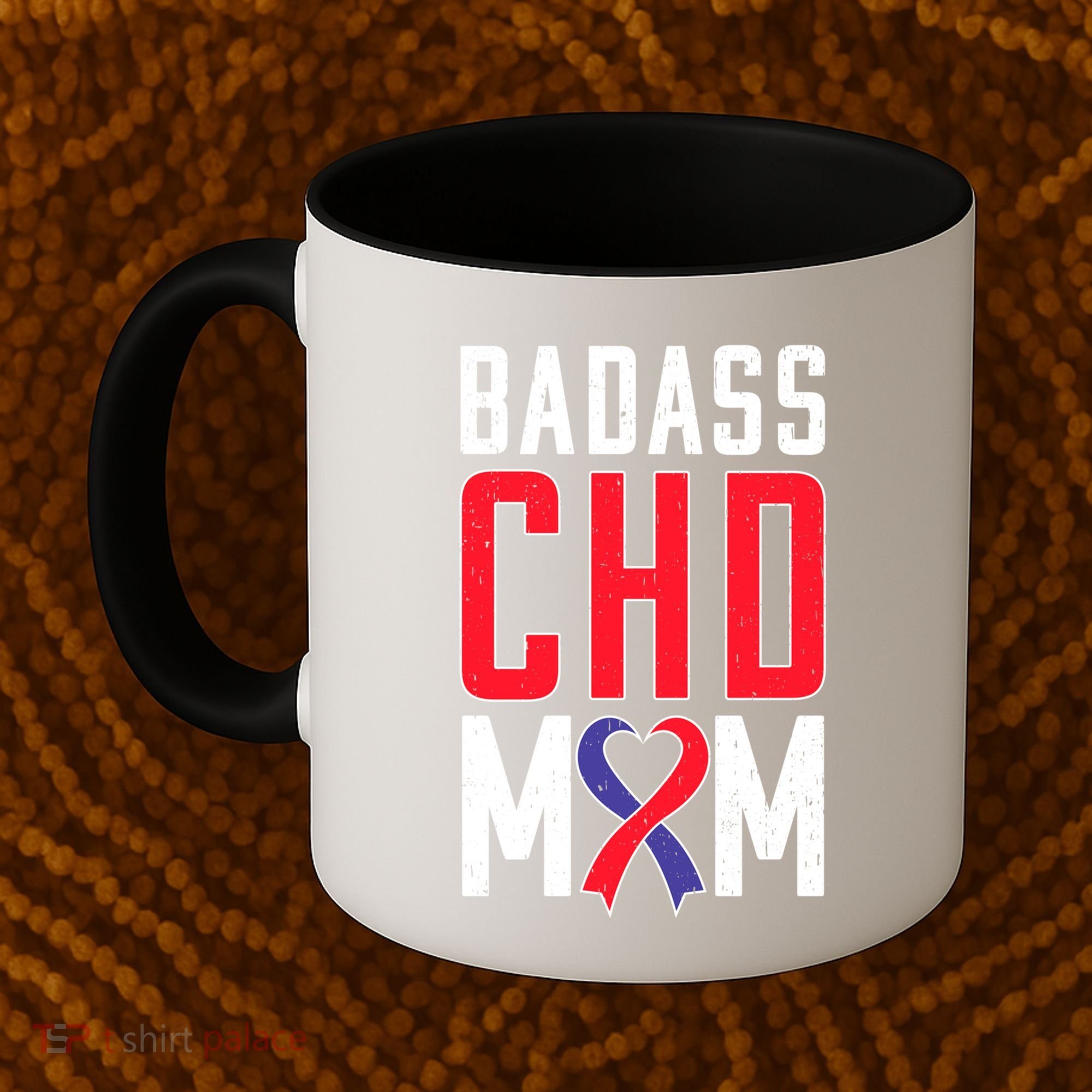Chd Awareness Congenital Heart Chd Mom Ribbon Cute Gift Coffee Mug