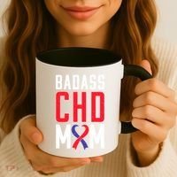 Chd Awareness Congenital Heart Chd Mom Ribbon Cute Gift Coffee Mug thumb 3