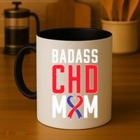 Chd Awareness Congenital Heart Chd Mom Ribbon Cute Gift Coffee Mug thumb 4