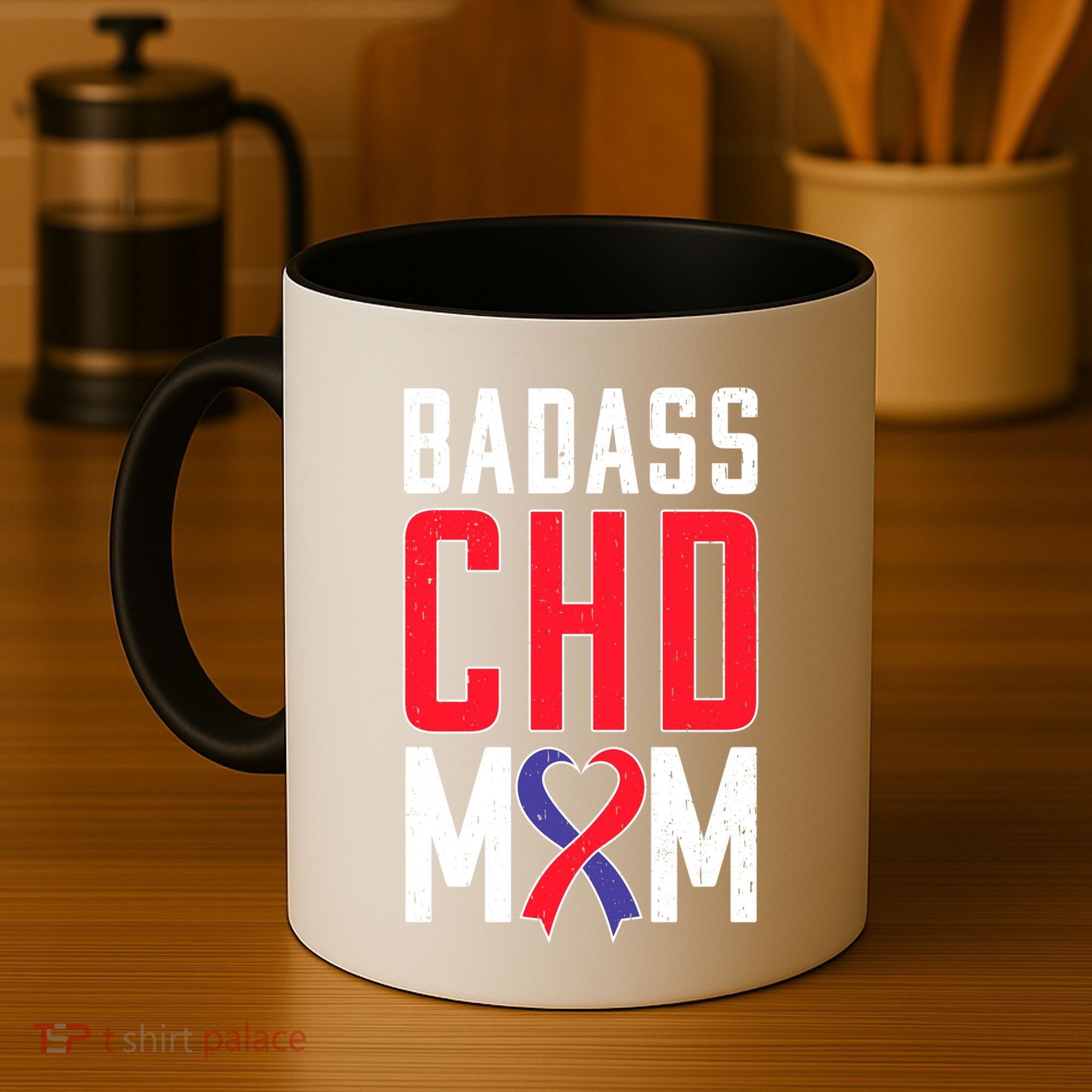 Chd Awareness Congenital Heart Chd Mom Ribbon Cute Gift Coffee Mug