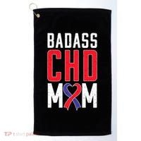 Chd Awareness Congenital Heart Chd Mom Ribbon Cute Gift Golf Towel thumb 0