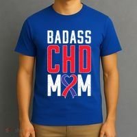 Chd Awareness Congenital Heart Chd Mom Ribbon Cute Gift T-Shirt thumb 3
