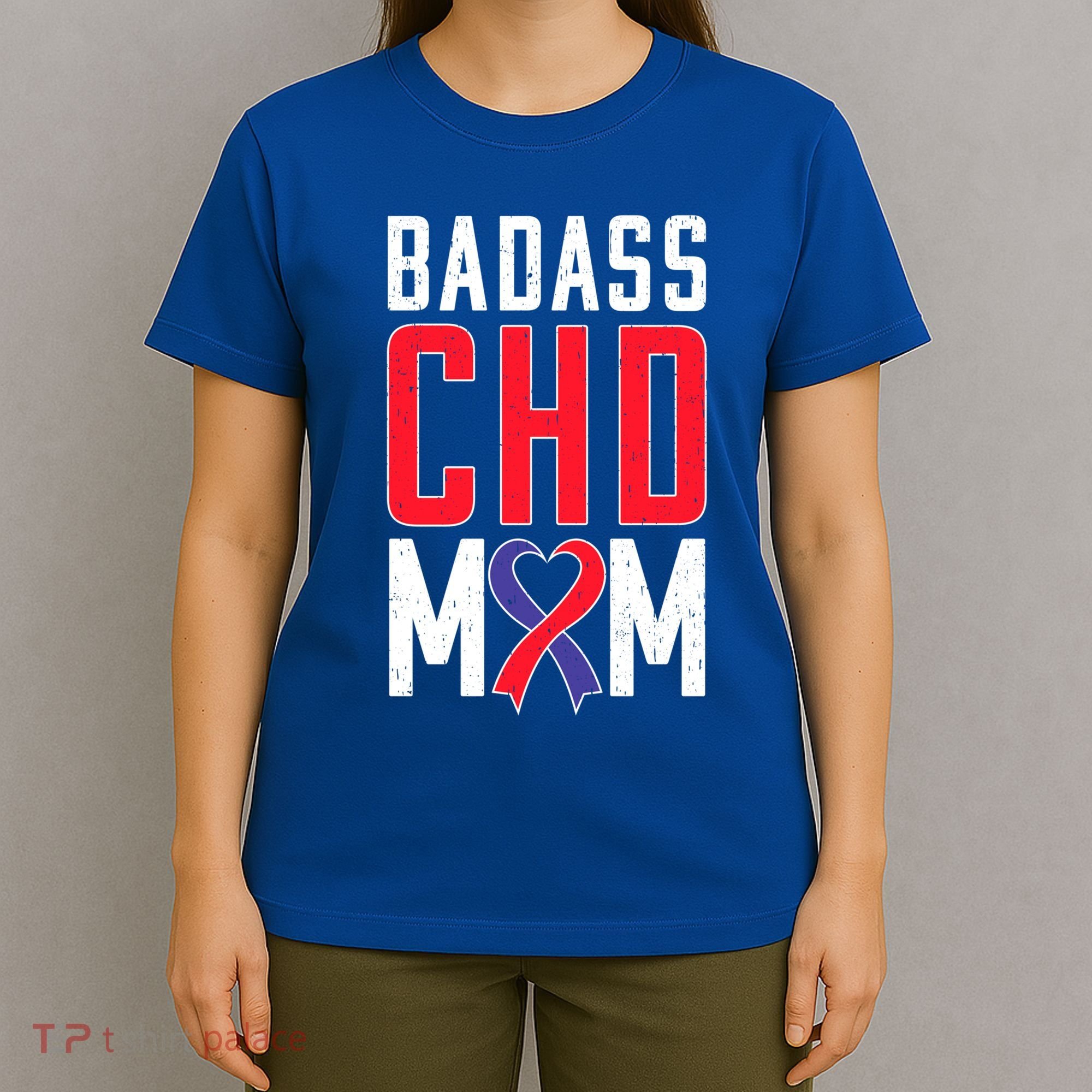 Chd Awareness Congenital Heart Chd Mom Ribbon Cute Gift T-Shirt