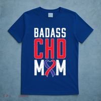 Chd Awareness Congenital Heart Chd Mom Ribbon Cute Gift T-Shirt thumb 5